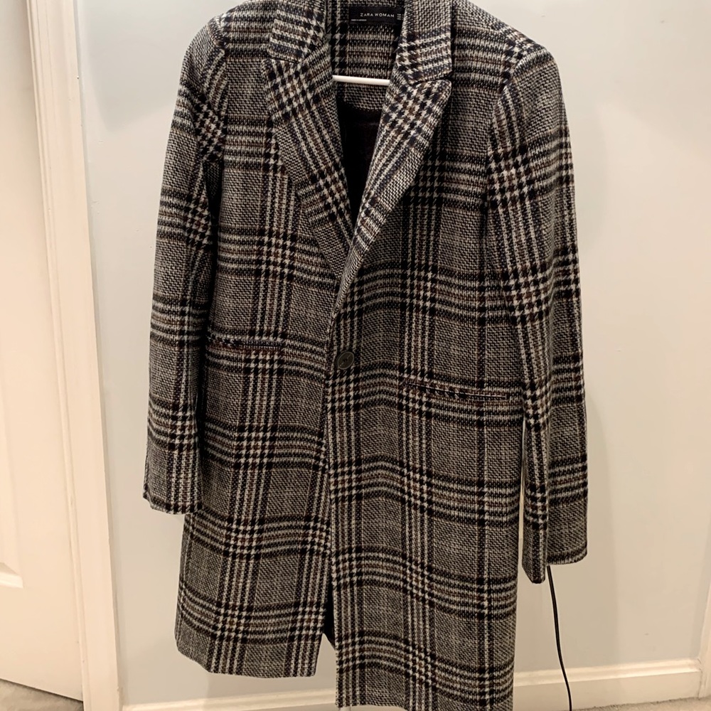 Zara Plaid Coat